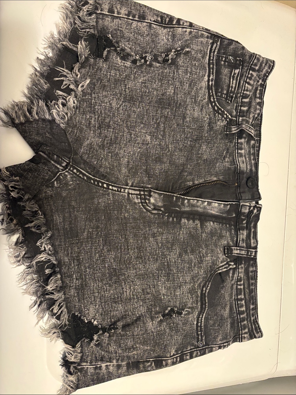 KanCan Black Wash High-Rise Denim Shorts